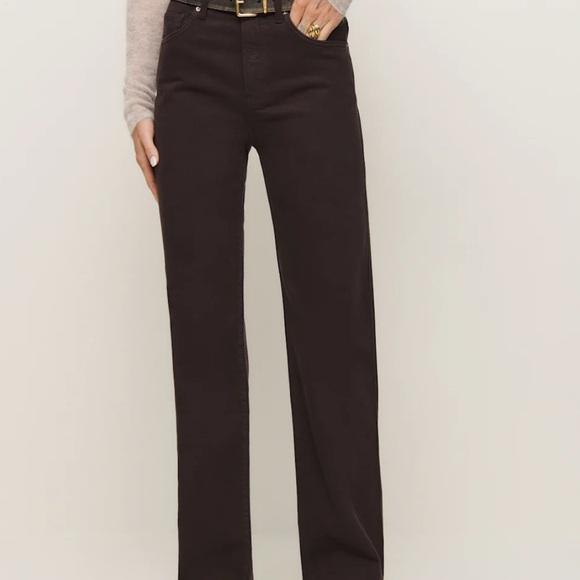 Reformation Val 90’s Mid Rise Straight Jean in color Mole size 30 - Picture 4 of 8